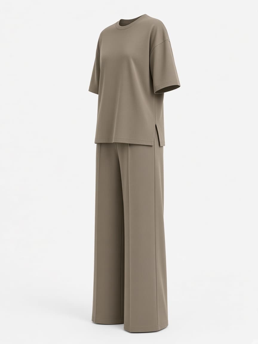 Taupe interlock co-ord